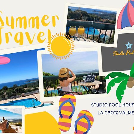 Studio Pool House Vue Mer Panoramique Amazing Sea View Wifi Linge Linen Inclut Aircondition Ла Круа-Вальме Экстерьер фото
