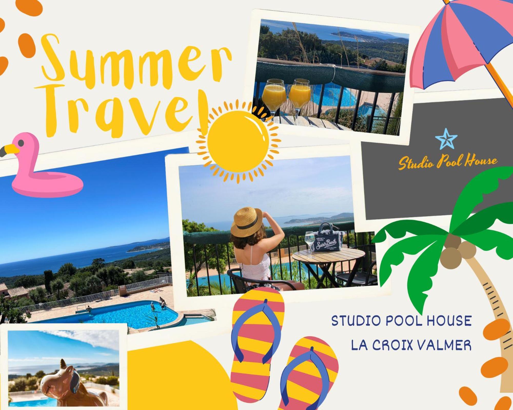 Studio Pool House Vue Mer Panoramique Amazing Sea View Wifi Linge Linen Inclut Aircondition Ла Круа-Вальме Экстерьер фото