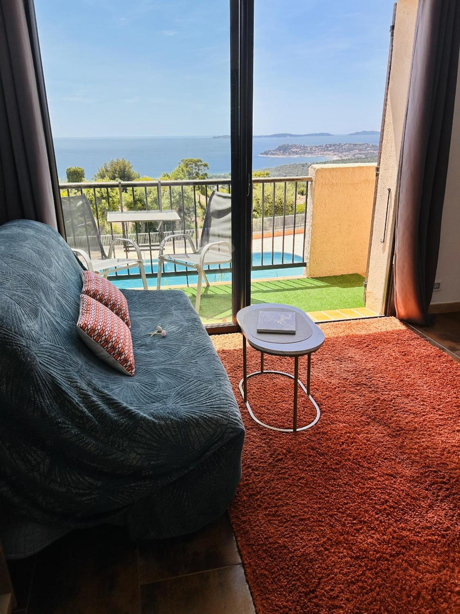 Studio Pool House Vue Mer Panoramique Amazing Sea View Wifi Linge Linen Inclut Aircondition Ла Круа-Вальме Экстерьер фото