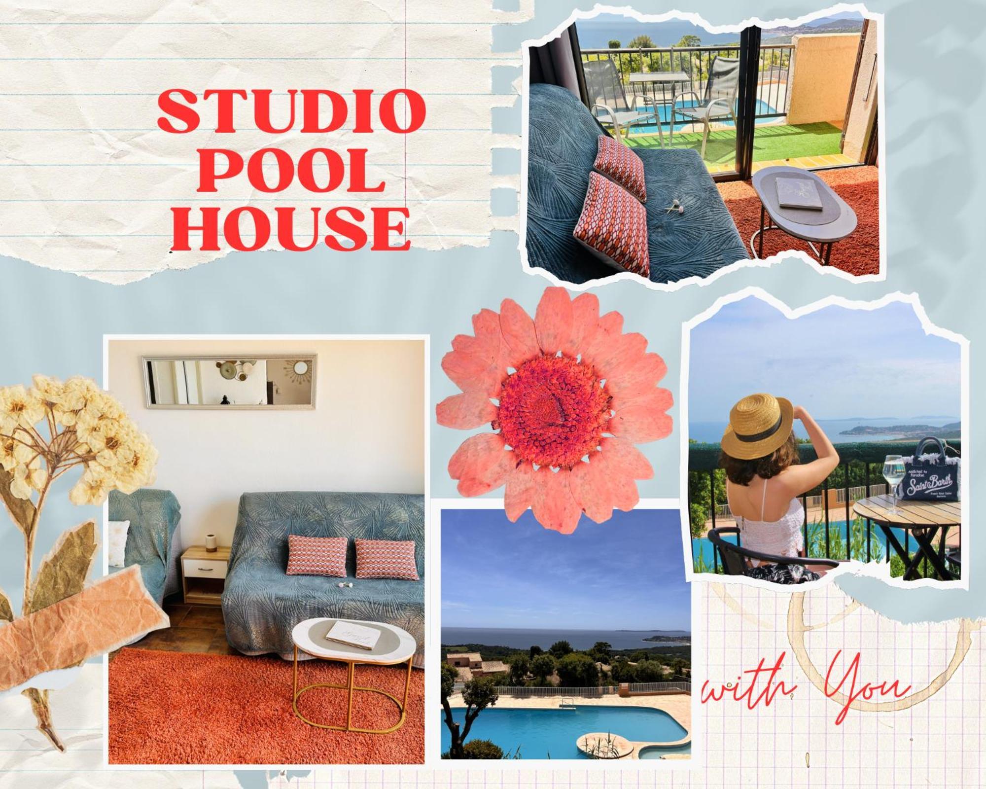 Studio Pool House Vue Mer Panoramique Amazing Sea View Wifi Linge Linen Inclut Aircondition Ла Круа-Вальме Экстерьер фото